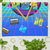 RETRO-ALTE SCHULE DER 80er Jahre Geschirrtuch (Gefaltet)