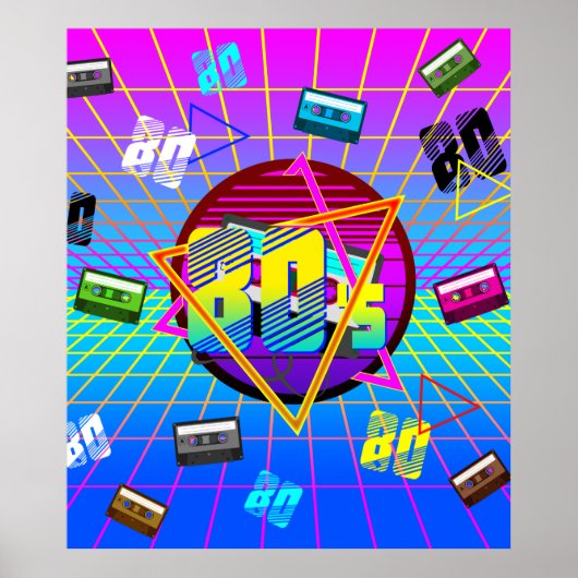 RETRO-ALTE SCHULE DER 80er Jahre Poster (Vorne)