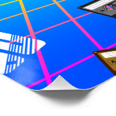 RETRO-ALTE SCHULE DER 80er Jahre Poster (Ecke)