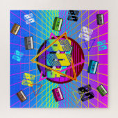 RETRO-ALTE SCHULE DER 80er Jahre Puzzle (Horizontal)