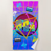 RETRO-ALTE SCHULE DER 80er Jahre Strandtuch (Vorderseite)