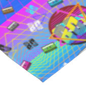 RETRO-ALTE SCHULE DER 80er Jahre Tischdecke (Schrägansicht)