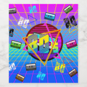 RETRO-ALTE SCHULE DER 80er Jahre Weinetikett (Einzelnes Label)