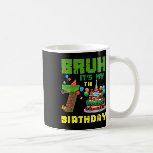 Retro Alter Es Ist Mein 7. Geburtstag Pixel Kuchen Kaffeetasse