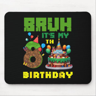 Retro Alter Es Ist Mein 8. Geburtstag Pixel Kuchen Mousepad