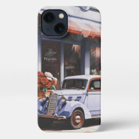Retro altes Auto iPhone 13 Slim Fit Case, Glossy