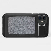 Retro altes Fernsehen mit statischem Schirm Case-Mate iPhone Hülle (Rückseite (Horizontal))
