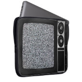 Retro altes Fernsehen mit statischer Laptopschutzhülle (Vorne Rechts)