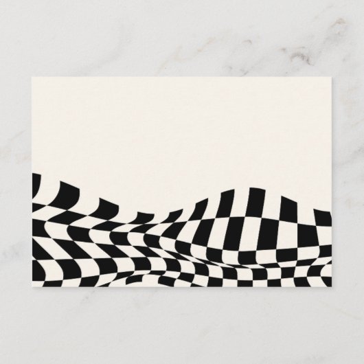 Retro altes Geld Checked Muster Song Anfrage Begleitkarte (Rückseite)