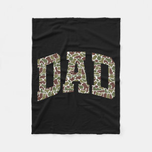 Retro Altes Tarnmuster Papa Vatertag Fleecedecke