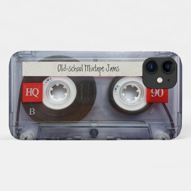 Retro-Altschulen-Mixtape-Kassettenband Case-Mate iPhone Hülle (Rückseite (Horizontal))