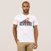 Retro Alyeska Ski Sunset T-Shirt (Vorne ganz)