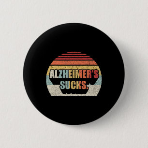 Retro Alzheimer Demenz Alzheimer Disease Awaren Button