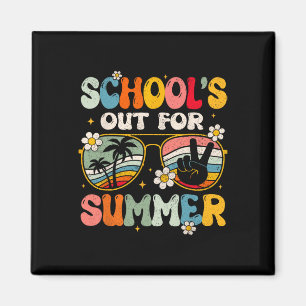 Retro am letzten Schultag für Sommerlehrer Magnet