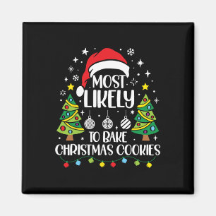 Retro am wahrscheinlichsten Weihnachtskeks Familie Magnet