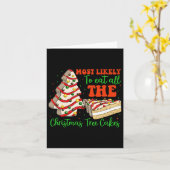 Retro am wahrscheinlichsten zu essen alle Weihnach Karte (Gelbe Blume)