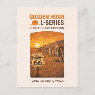 Retro Amarillo Texas Route 66 Wahrzeichen Feiertagspostkarte
