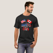 Retro Ameri Can Canada USA Flag Patriotic Canadian T-Shirt (Vorne ganz)
