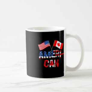 Retro-Ameri-kanisch Kanada USA-Flagge Patriotische Kaffeetasse