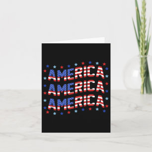 Retro America 4. Juli American Flag Patriotic Karte