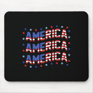 Retro America 4. Juli American Flag Patriotic Mousepad