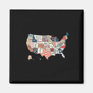 Retro America Usa Karte Gott sagen Sie sind Bibel Magnet