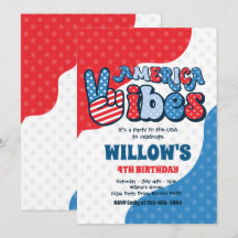 Retro America Vibes 4. Juli Geburtstagsparty