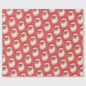Retro American Black Santa Weihnachten Geschenkpapier (Flach)