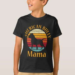 Retro American Bull Dog Mama Bulldog Lover Bully M T-Shirt