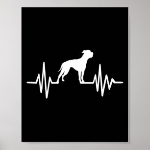 Retro American Bulldog Print Liebliches Geschenk Poster