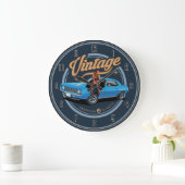Retro American Classic Muscle Car Large Clock Große Wanduhr (Zuhause)