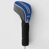 Retro American Designed Pickleball Paddle.Navy Golf Headcover (angewinkelt)