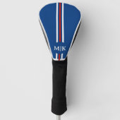 Retro American Designed Pickleball Paddle.Navy Golf Headcover (Vorderseite)