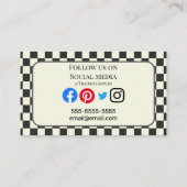 Retro American diner 1960 1950er Milchshake Visitenkarte (Rückseite)