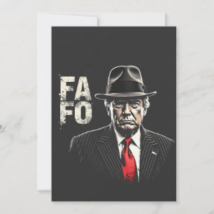 Retro American Donald Trump FAFO USA Flag Patriot Einladung