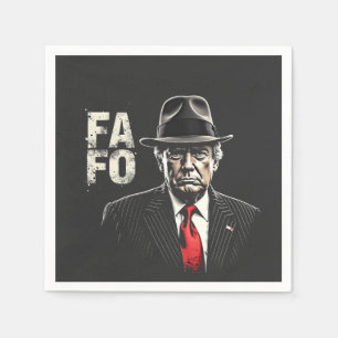 Retro American Donald Trump FAFO USA Flag Patriot Serviette