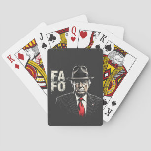Retro American Donald Trump FAFO USA Flag Patriot Spielkarten