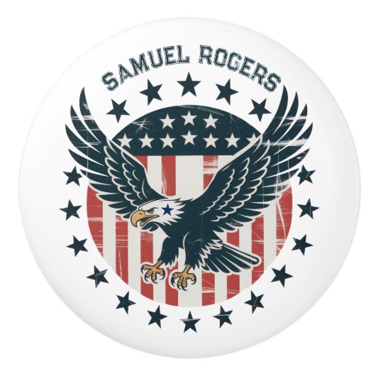 Retro American Eagle  Keramikknauf (Vorderseite)