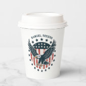 Retro American Eagle  Pappbecher (Vorderseite)