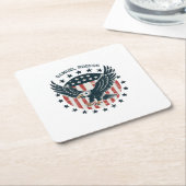 Retro American Eagle  Rechteckiger Pappuntersetzer (angewinkelt)