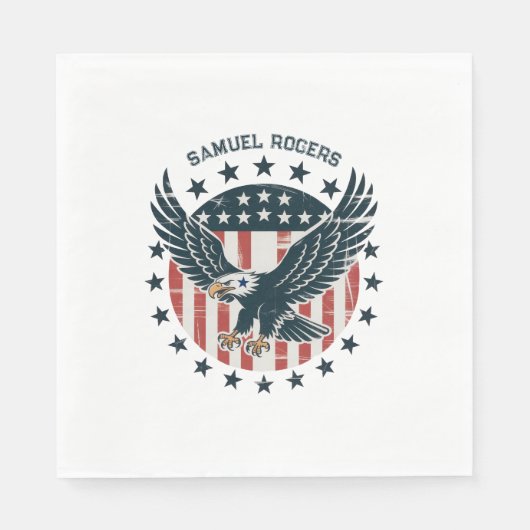 Retro American Eagle  Serviette (Vorderseite)