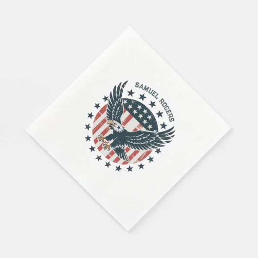 Retro American Eagle  Serviette (Ecke)