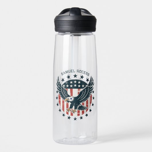 Retro American Eagle  Trinkflasche (Vorne)