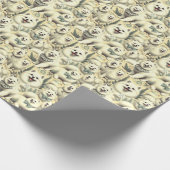 Retro American Eskimo Illustration Geschenkpapier (Ecke)