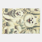 Retro American Eskimo Illustration Geschirrtuch (Horizontal)