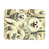 Retro American Eskimo Illustration Magnet (Horizontal)