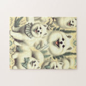 Retro American Eskimo Illustration Puzzle (Horizontal)