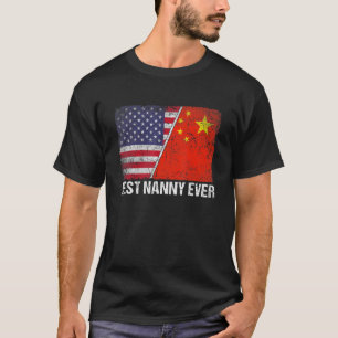 Retro American Flag China Flag Best Gny Ever Flag T-Shirt