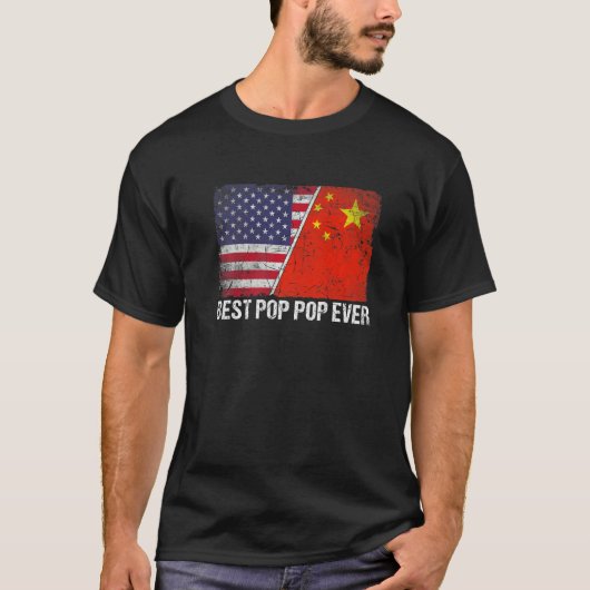 Retro American Flag China Flag Bester Pop Pop je F T-Shirt (Vorderseite)