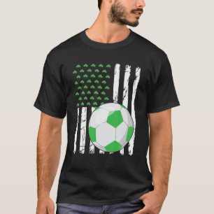Retro American Flag Fußball Sport St. Patrick's Da T-Shirt